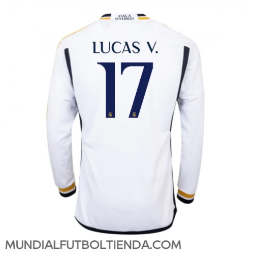 Camiseta Real Madrid Lucas Vazquez #17 Primera Equipación Replica 2023-24 mangas largas